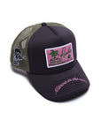 Dark Green & Pink Renko Trucker Hat